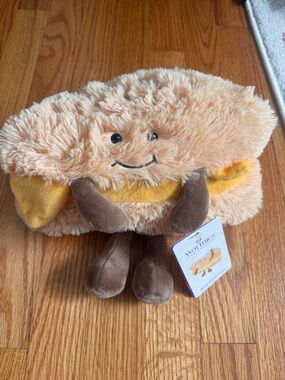 Warmies Plush Smiling Toast Sandwich Heat Pack